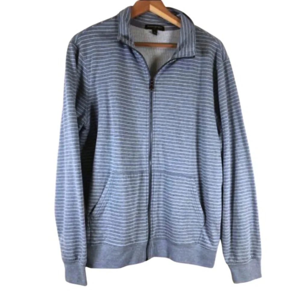 Banana Republic Striped‎ Blue full Zip Sweatshirt